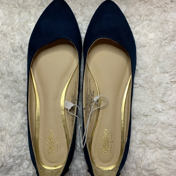 🔅 Mossimo Vikki navy suede flats - Picture 1 of 5